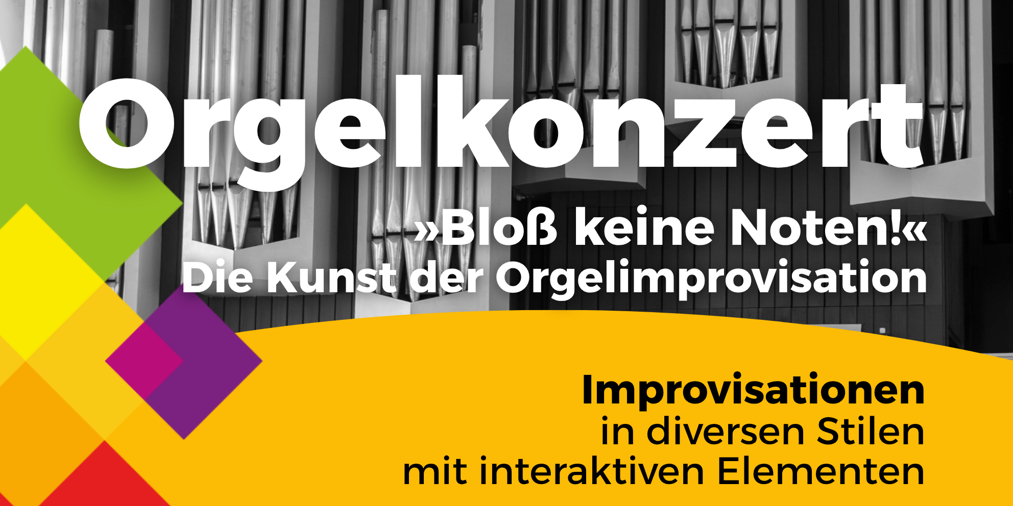 Orgelkonzert Otto M. Krämer - Plakat